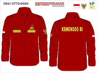 seragam baju pakaian kemeja kaos topi rompi KEMENTERIAN SOSIAL RI Indonesia KEMENSOS tempat pembuatan bikin buat konveksi dinas BUMN perusahaan karyawan pegawai instansi acara event kegiatan pemerintah pusat daerah desain sendiri custom fasilitator supplier pembuat setelan terusan