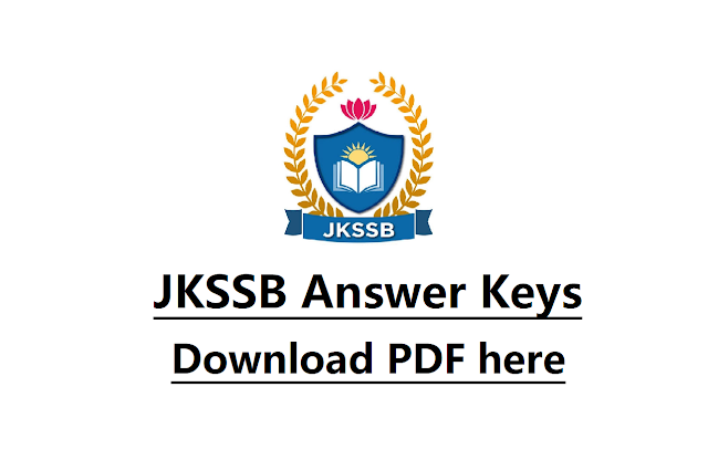 JKSSB SUb Inspector Answer key 2022, Download PDF from here
