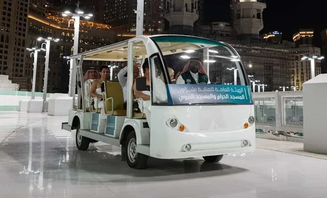 Makkah Grand Mosque introduced Smart Golf carts for Tawaf - Saudi-Expatriates.com