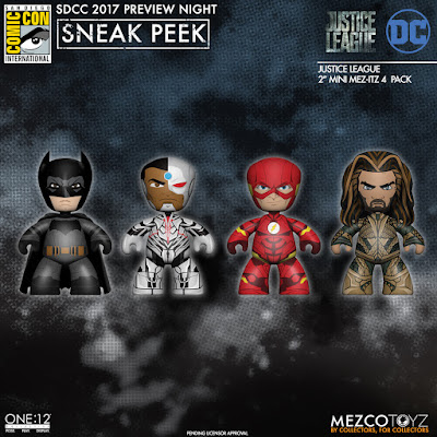 San Diego Comic-Con 2017 First Look - Justice League Movie Mini Mez-Itz 4 Pack by Mezco Toyz