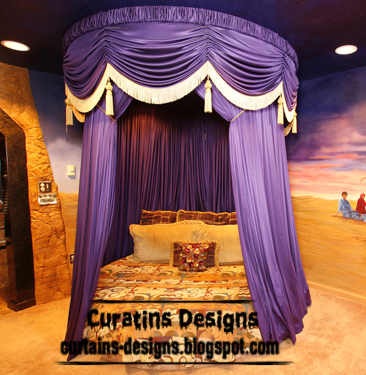 ... purple canopy bed, canopy round bed design, purple bed curtain ideas