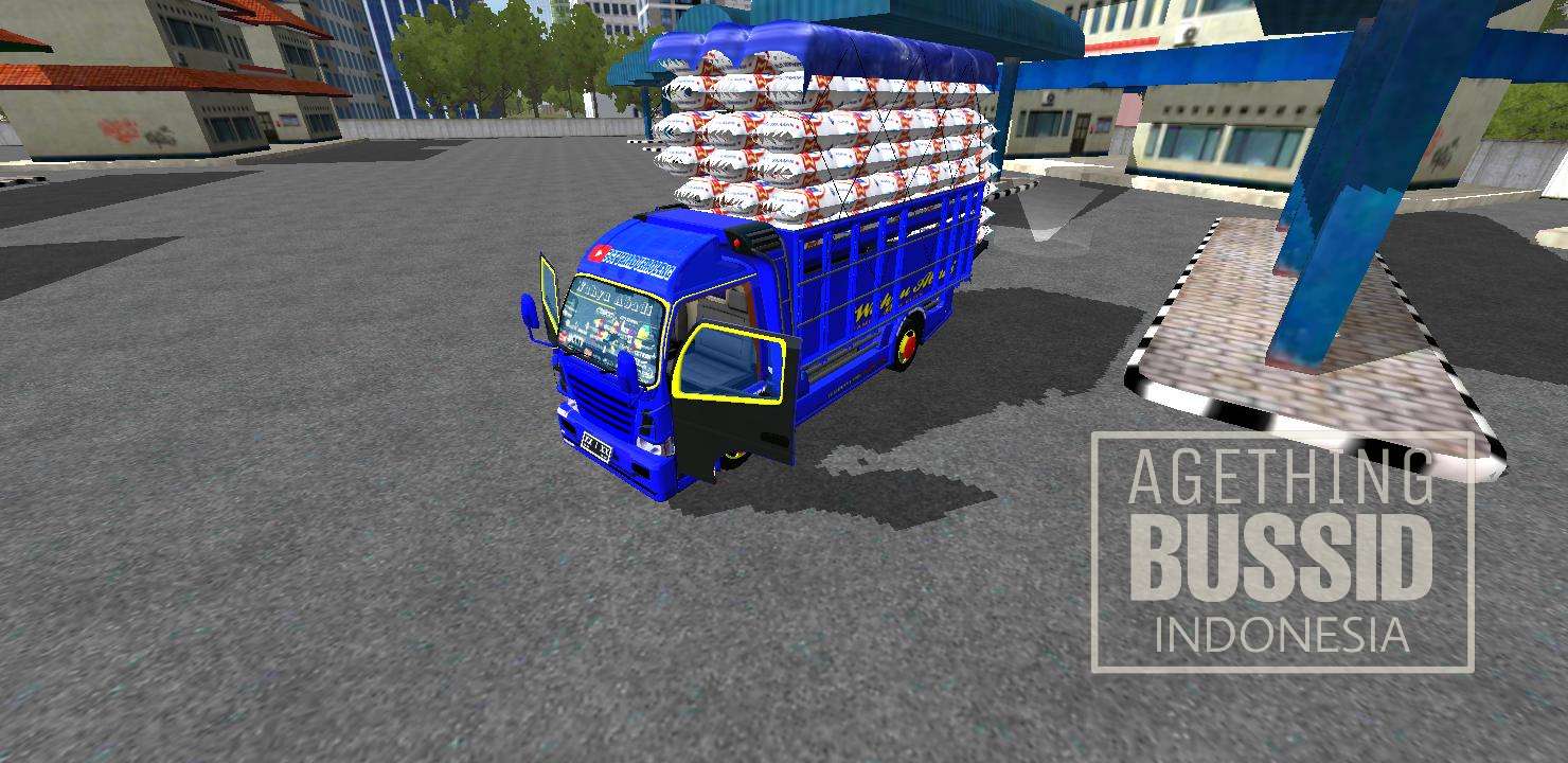 Download Mod Bussid Truk Canter Wahyu Abadi Muatan Beras 