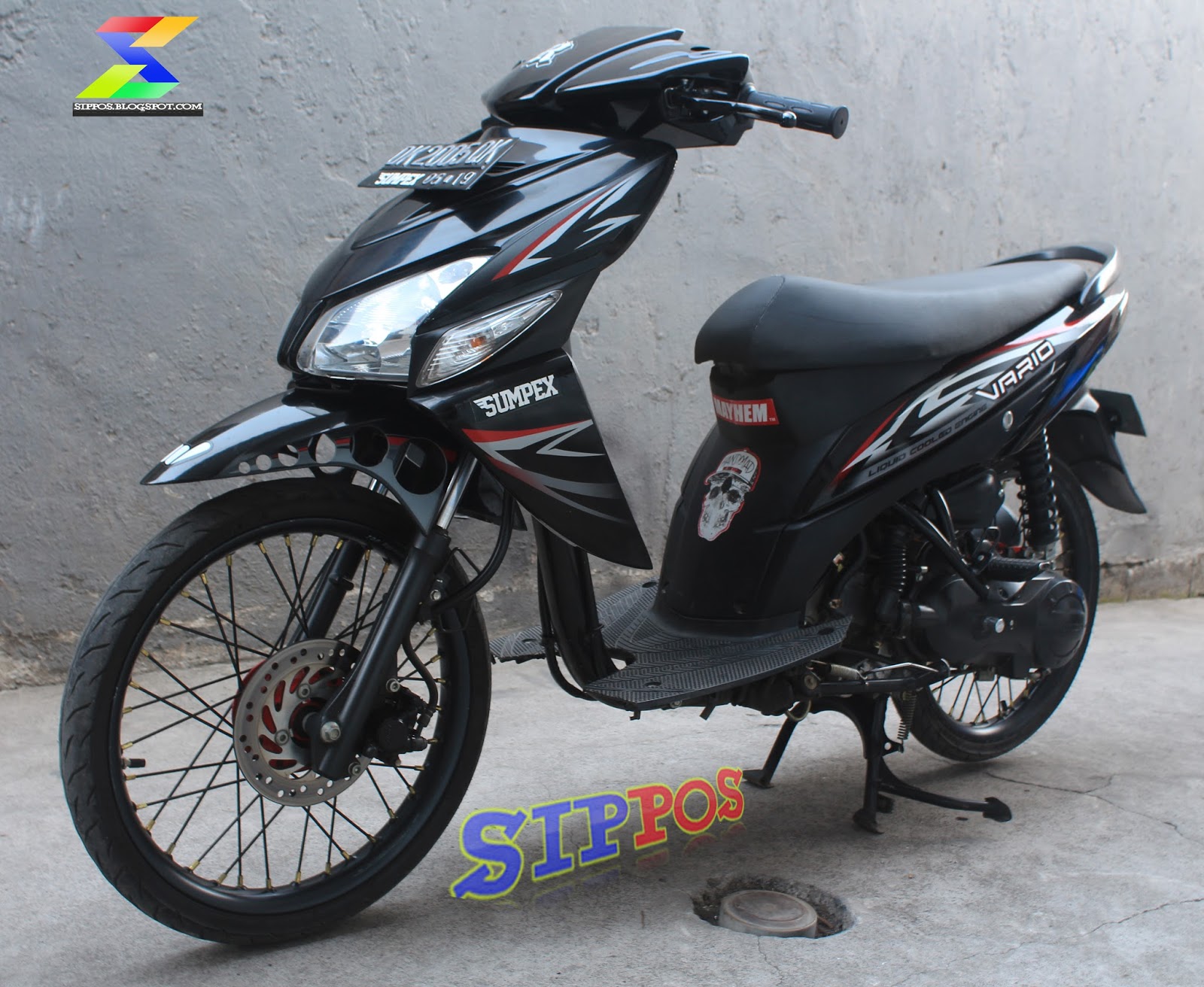 20 Gambar Modifikasi Honda Vario CW Terbaru 2015 Ala Drag Simple