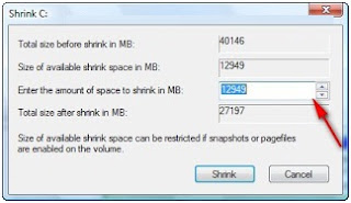 Cara membuat partisi dan memperkecil partisi hardisk di windows vista