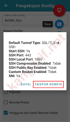 ekspor konfig http injector