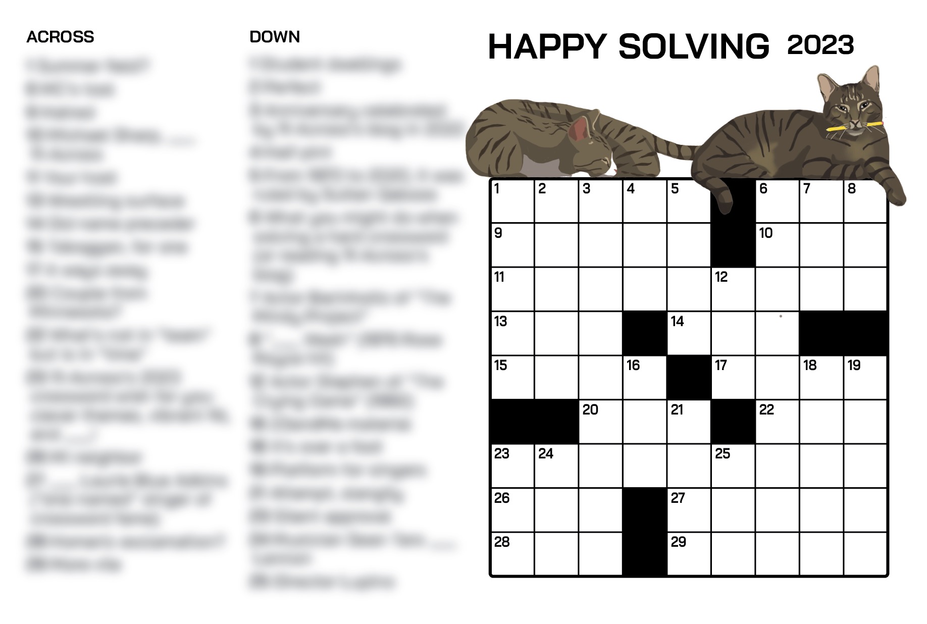 Rex Parker Does the NYT Crossword Puzzle: Insulating sleeve for a beverage  / SUN 4-30-23 / 2020 film starring a cartoon dog / One of cinq in Tartuffe  / Curved edges formed