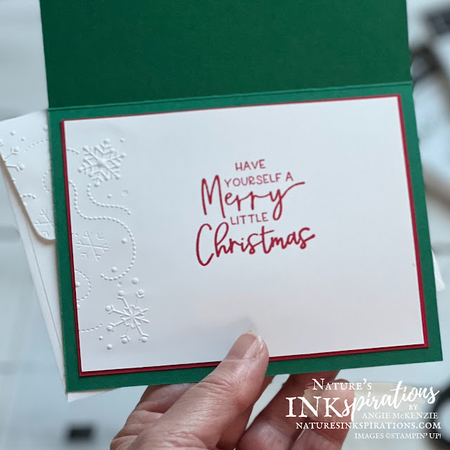 Christmas Scottie for a Sketch Challenge (inside) | Nature's INKspirations by Angie McKenzie