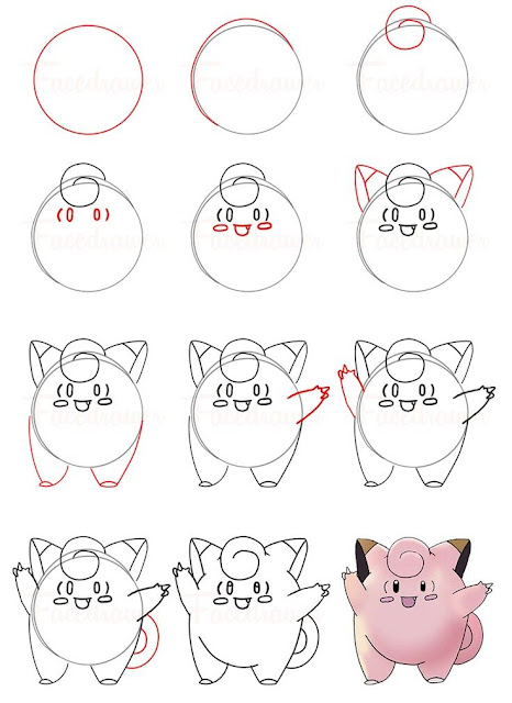 Como Dibujar un Pokemon Facil Paso a paso