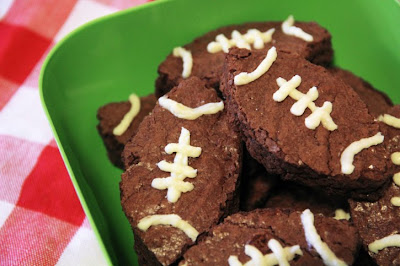 Football brownies shaped brownies