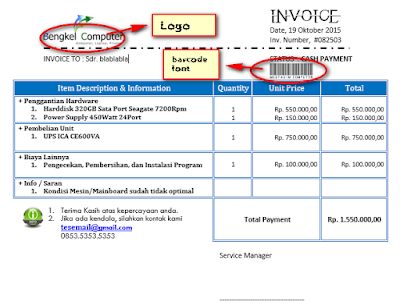 Berbagi Bentuk Invoice Keren  Informasi dan Solusi Bersama