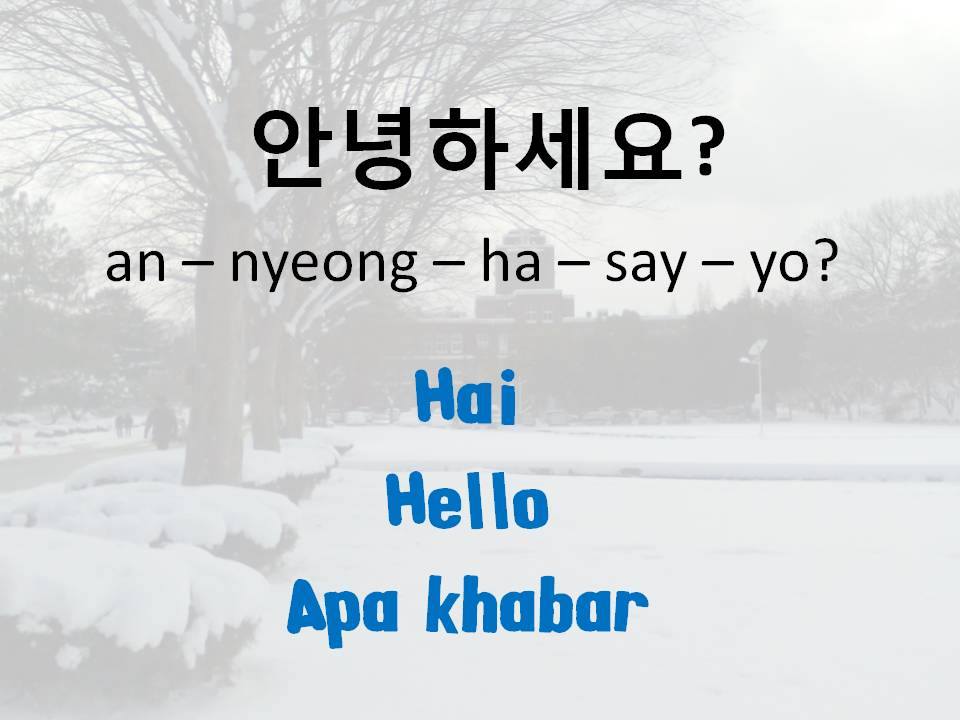 Belajar Bahasa Korea yang mudah  Cerita Along@Wawa@Erna