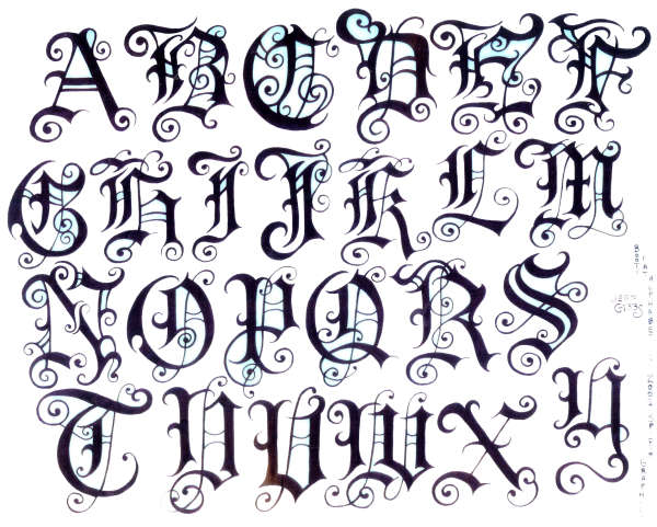 Font Tattoo Designs Old English Tattoos