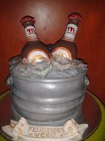 tarta de fondant botellines de cerveza