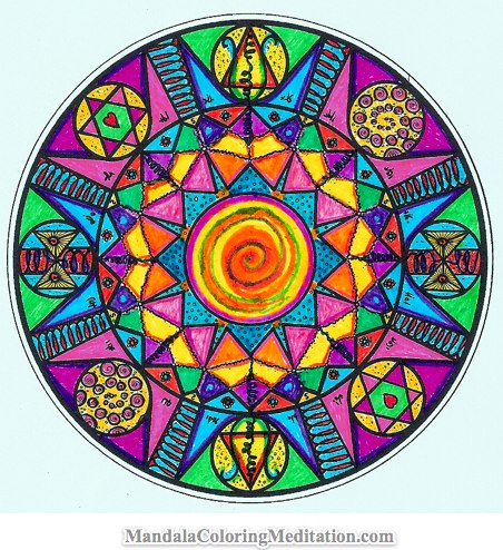 Mandala Coloring Pages on Http   Mandalacoloringmeditation Com Mandala Coloring Page 2