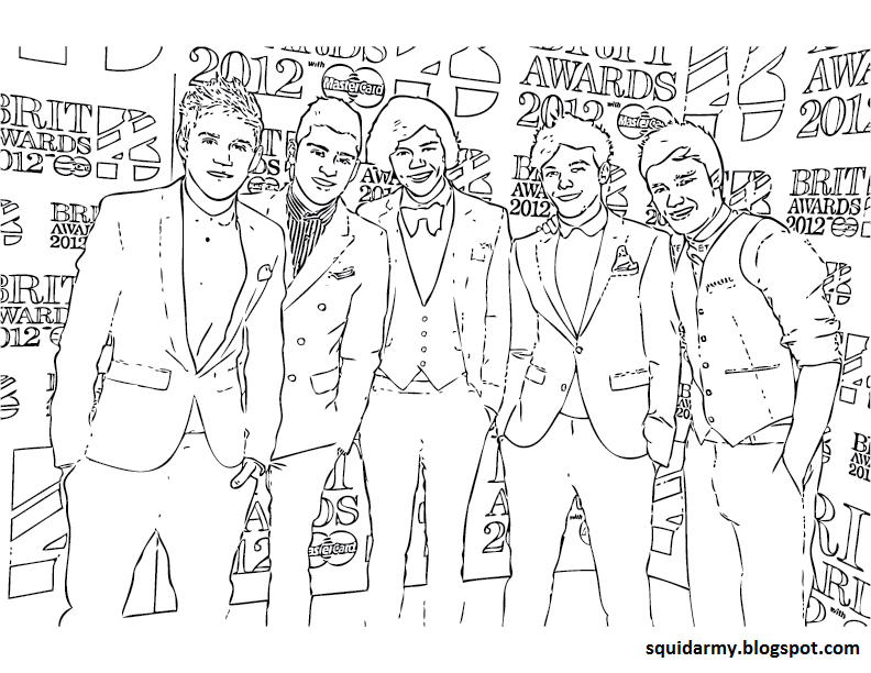 One Direction Coloring Pictures 7