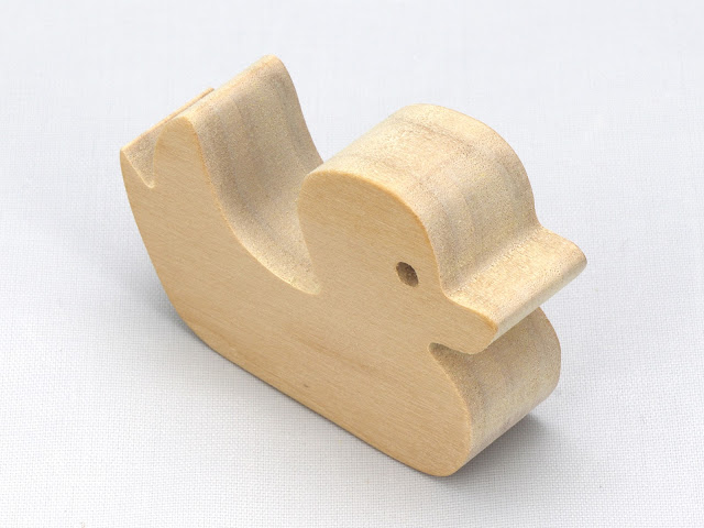 Handmade Wood Duck Cutout Unfinished Wooden Animal Toy, Freestanding, Stackable, Paintab