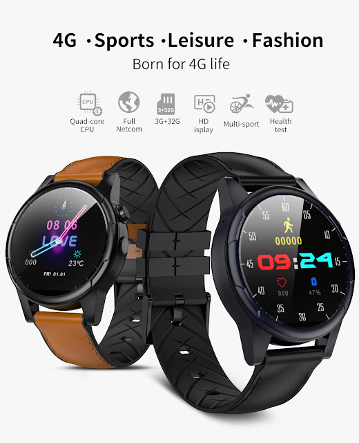 JSBP X361 4G 3+32G WIFI GPS Navigation Watch Phone 1.61'' LCD Touch Panel IP67 Waterproof Smart Watch Heart Rate Monitor Multiple Sports Modes Fitness Bracelet