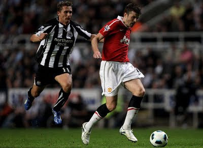 Michael Carrick Manchester United vs Newcastle United Barclays Premier League