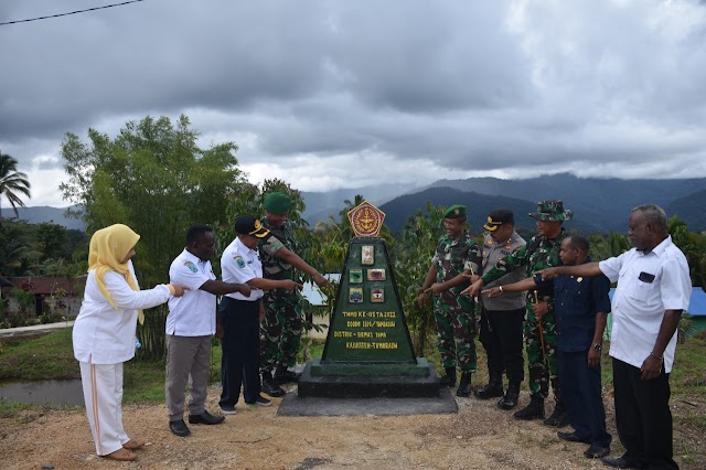 Kasrem 181/PVT Memimpin Upacara Penutupan TMMD Ke-115 TA 2022 Di Wilayah Kodim 1810/Tambrauw