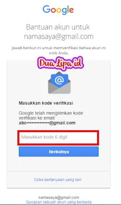 email pemulihan