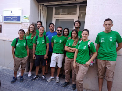 Alumnes de T'avalem Moncofa assistint a la xarrada de prevenció de riscos laborals.