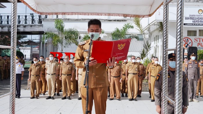 Apel Perdana Usai Libur Idul Fitri, Buapti Rohil Ajak ASN Tingkatkan Pelayanan Masyarakat