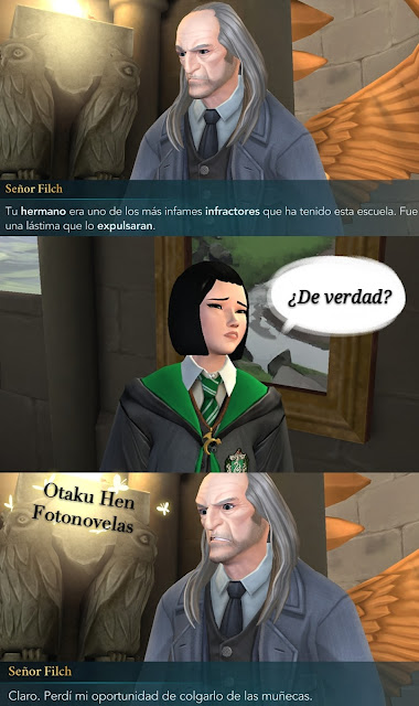 Hogwarts Mystery fotonovela Filch