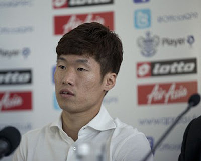 Ji Sung was introduced during a press conference by QPR