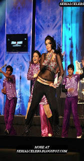 Poorna dance on stage at Maatraan Audio Launch event