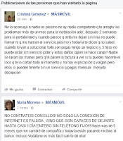 Opiniones Facebook Masmovil 1