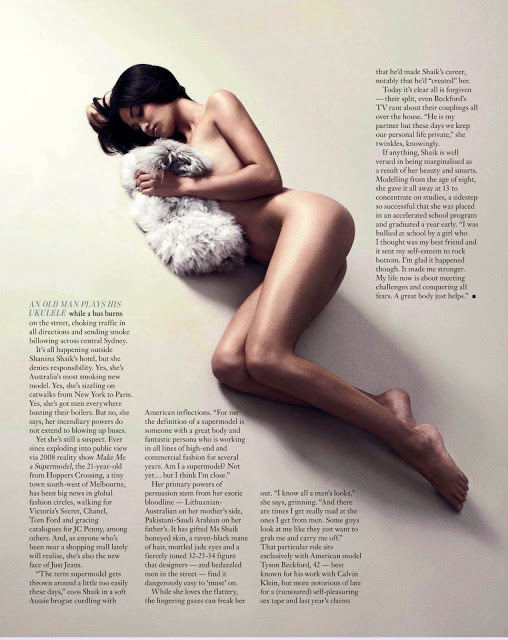 Shanina Shaik topless gq magazine