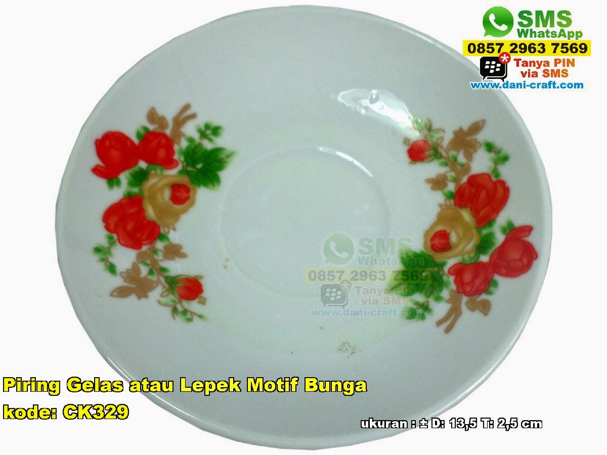  Piring  Gelas Atau Lepek Motif  Bunga Souvenir Pernikahan