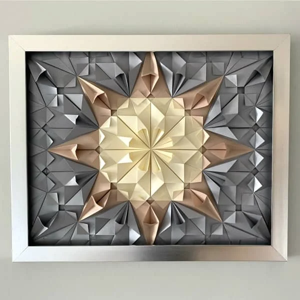 modular origami wall art