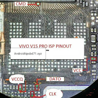 Vivo V15 Pro ISP (EMMC) Pinout Dead Boot Repair, Remove FRP, Pattern Unlock Image Solution Jumper