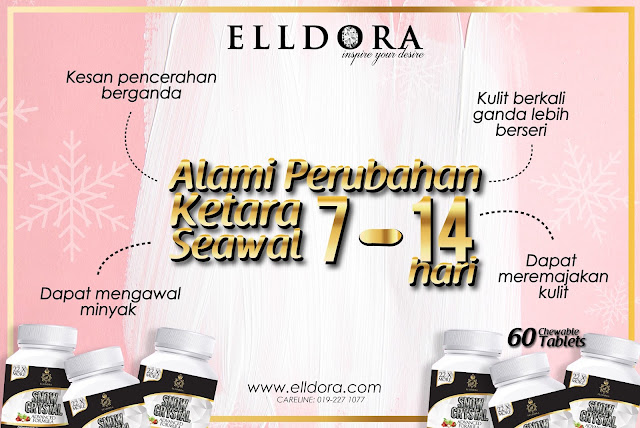 Elldora Snow Crystal : Rahsia kulit  wajah yang cerah, flawless dan berseri dengan bahan semulajadi.