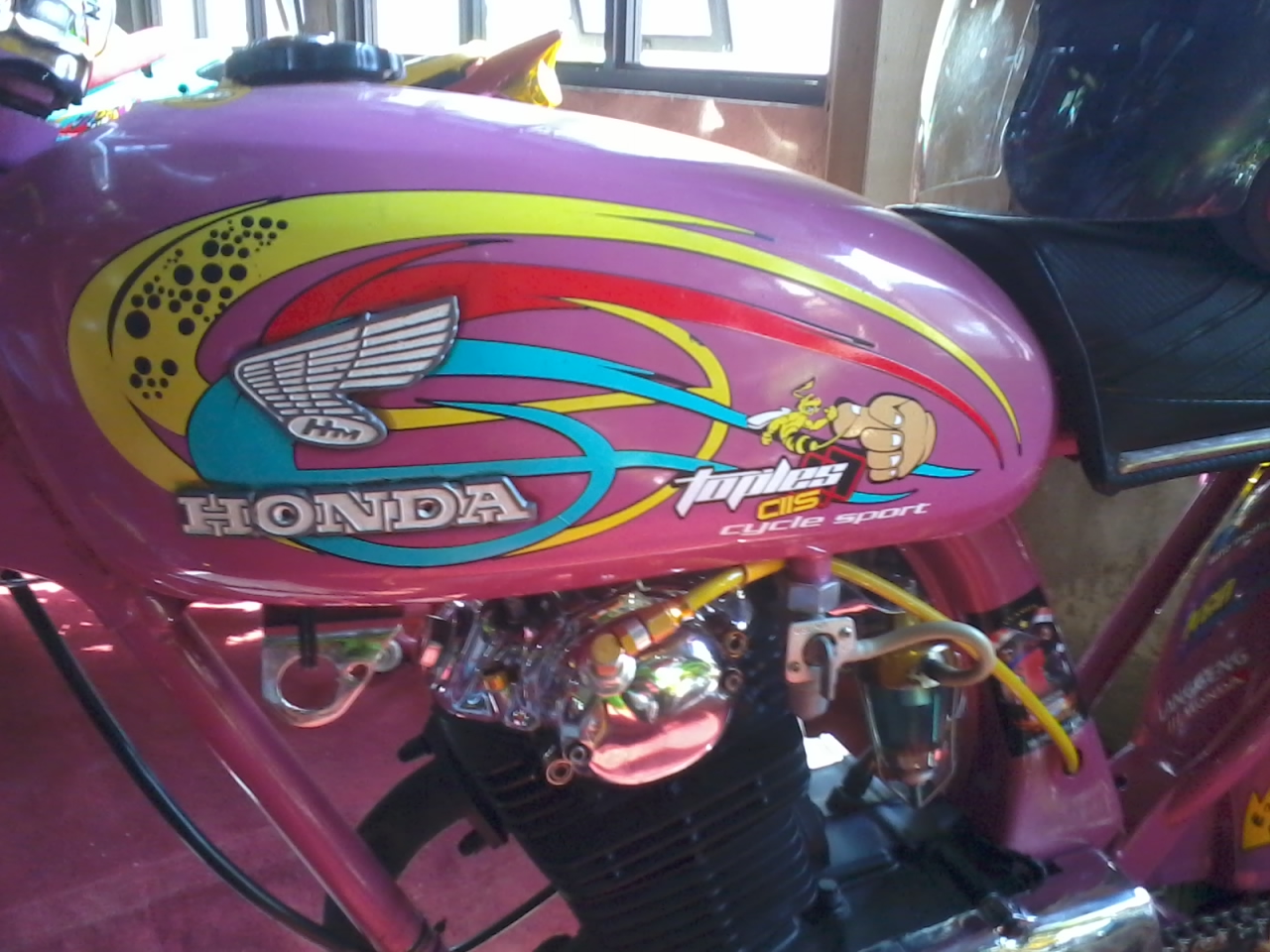 109 Modifikasi Motor Cb Warna Pink Modifikasi Motor Honda CB Terbaru