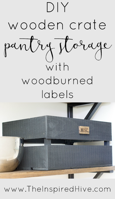 DIY pantry storage out of wooden crates