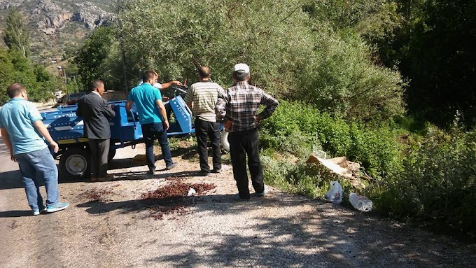 Bozkır’da Patpat devrildi iki ağır yaralı