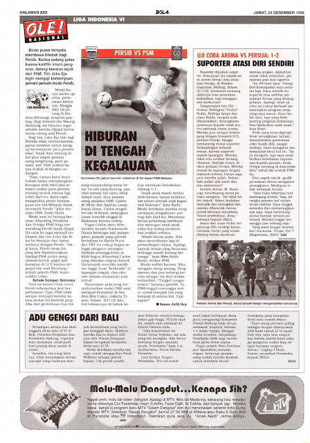 PERSIB VS PSM HIBURAN DI TENGAH KEGALAUAN