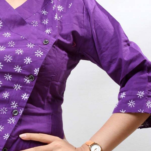  Model  batik  polos kombinasi  dress  wanita terbaru  Gaya 