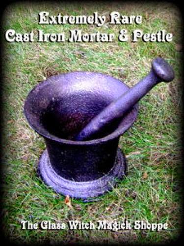 Extremely Rare Large Antique Cast Iron Mortar And Pestle 395 00