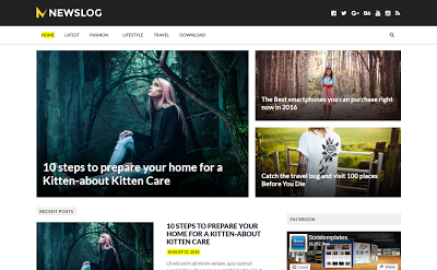 NewsLog Blogger Template