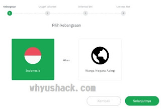 Tahap 1 - Pilih Kebangsaan Tokocrypto