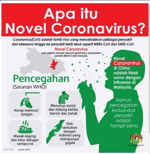 Novel Coronavirus (2019-nCoV), novel Coronavirus, CoV, 2019-nCoV, maksud novel corona virus,  Langkah-Langkah Pencegahan Corona Virus, cara mengelak dari jangkitan virus corona, cara mencegah jangkitan virus corona, tempat bermulanya virus corona, dimana virus corona di jumpai, akibat dari jangkitan virus corona, apa itu virus corona, bagaimana virus corona berjangkit, ubat virus corona, ubat coronavirus, coronavirus medicine,