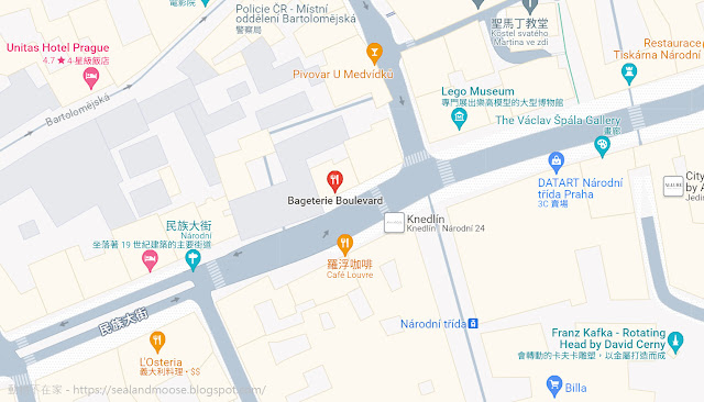 Bageterie Boulevard Narodni 分店位置