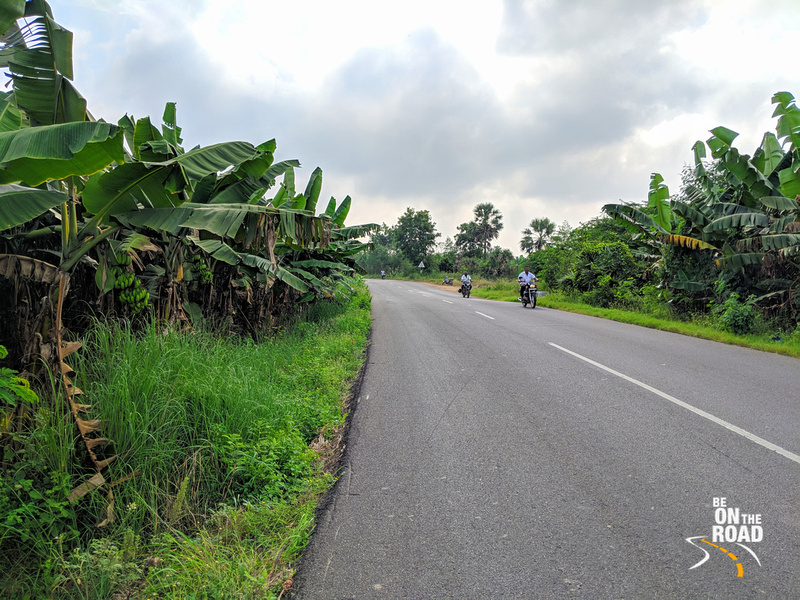 A scenic motorcycle ride through the lush Thamarabharani delta of India's deep south