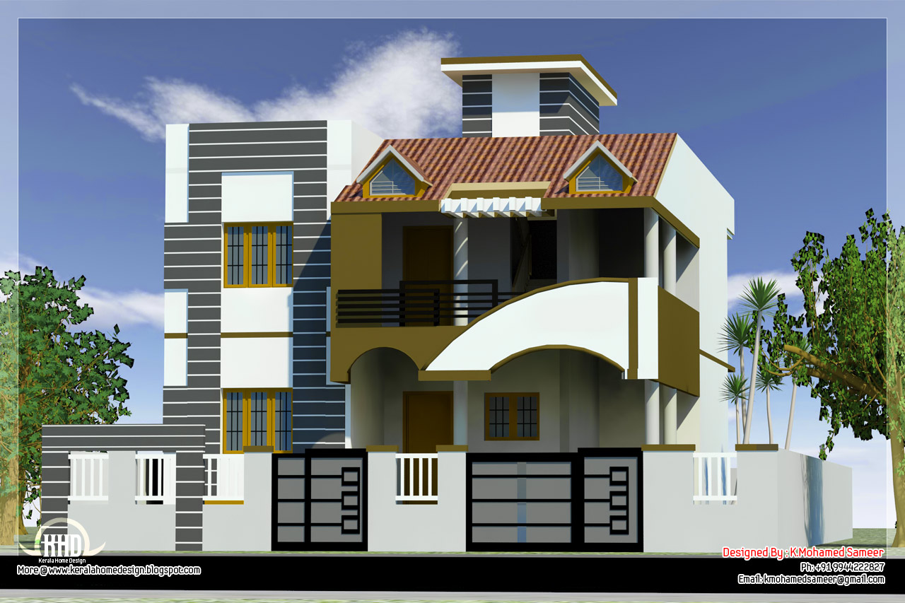 3 bedroom Tamilnadu style house design  Kerala home 