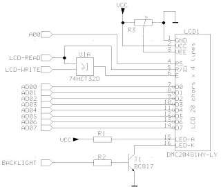 circuit diagram to interface LCD with Microcontroller 8051