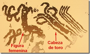 Panel figura femenina y toro - Pla de Petracos