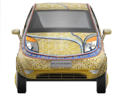 3 Tata Nano Gold  |   أغلى السيارات تاتا نانو الذهب